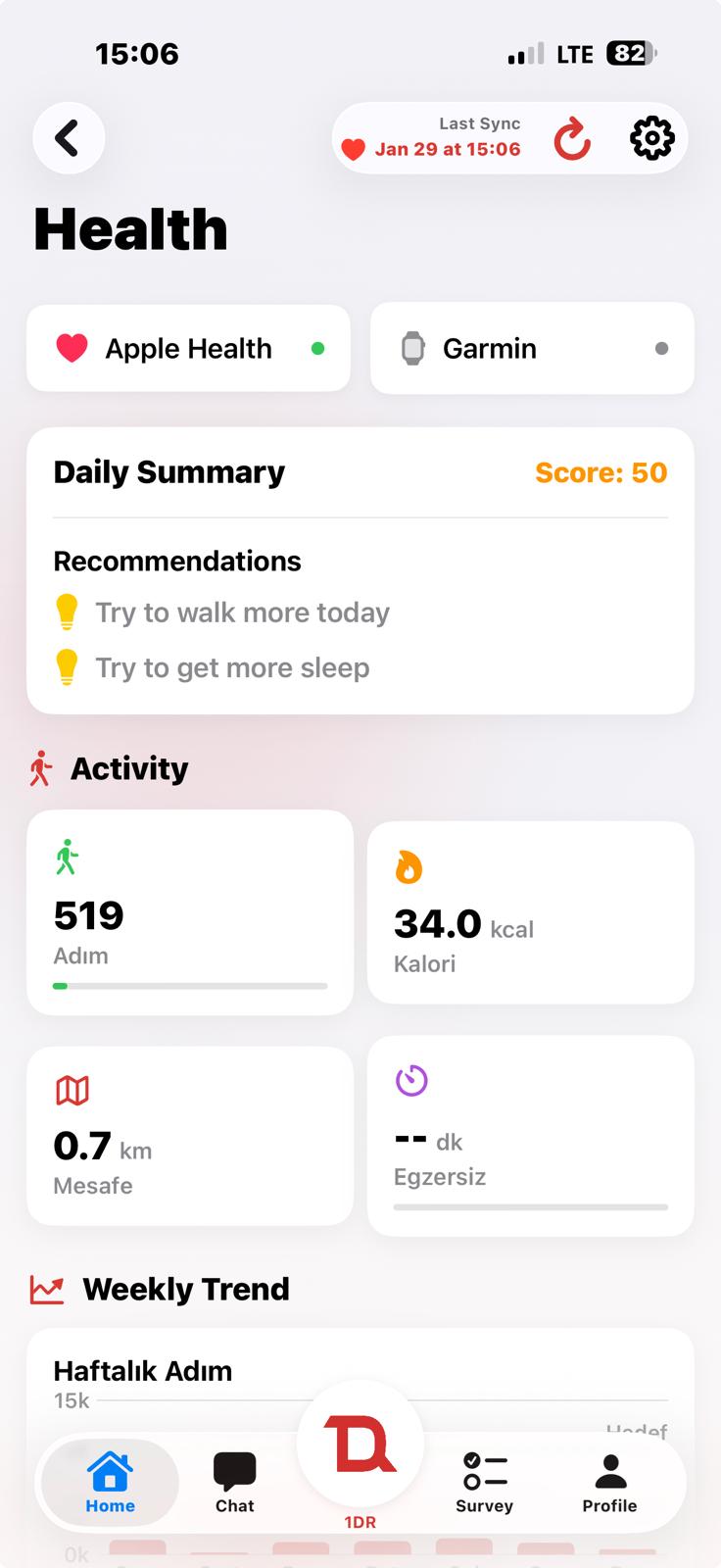 1DR App Screenshot